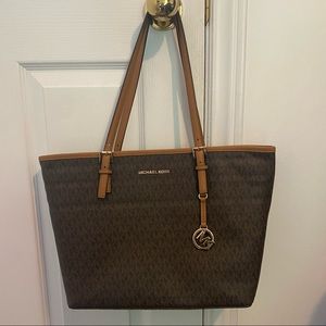 Michael Kors Brown Jet Set Travel Tote Bag